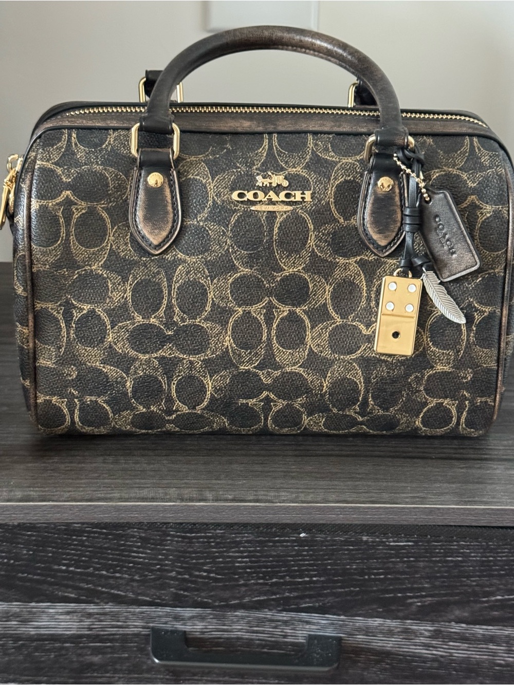 COACH Rowan Satchel Bag
In Loved Signature Canvas With Charms